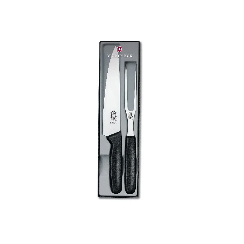 Couteau et Fourchette à Découper manche noir Victorinox Couteau Et Fourchette à Découper Manche Noir Victorinox -Couteaux Multifonctionnels Magasin couteau et fourchette a decouper manche noir