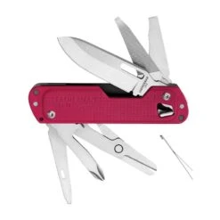 Couteau Leatherman Free T4 12 Outils - Rouge Profond