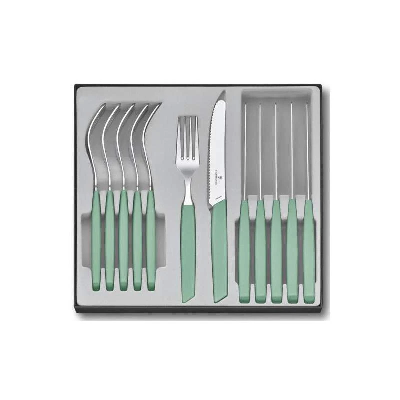 Ménagère 12 pièces Victorinox Swiss Modern table vert pastel Ménagère 12 Pièces Victorinox Swiss Modern Table Vert Pastel -Couteaux Multifonctionnels Magasin menagere 12 pieces victorinox swiss modern table vert pastel